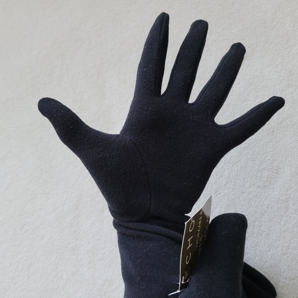 ECHO | Vintage Embroidered Floral Gloves NEW Ladies Small Black - Picture 6 of 12